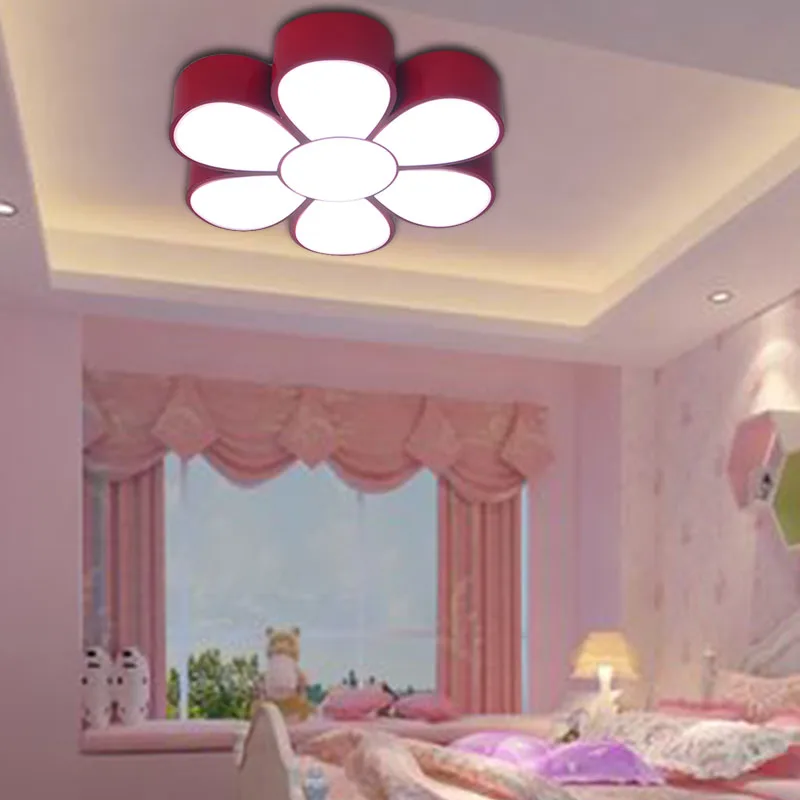 Children lamp Faslin children Ceiling Lights flower LED light girl Princess bedroom lamp cartoon children Ceiling lamp ET84