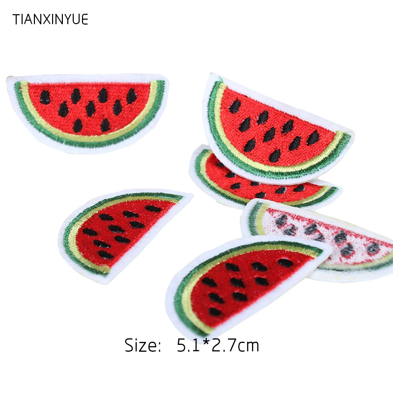 20 pcs/lot watermelon patches children cloth paste clothes patch embroidery chapter gum ironing Applique scrapbook iron on