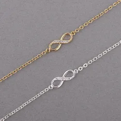 Kinitial Hot Infinity Number 8 Chain Bracelet CZ Infinity Bracelets for Women Men Friendship Bracelets Bohemian Charm Jewelry