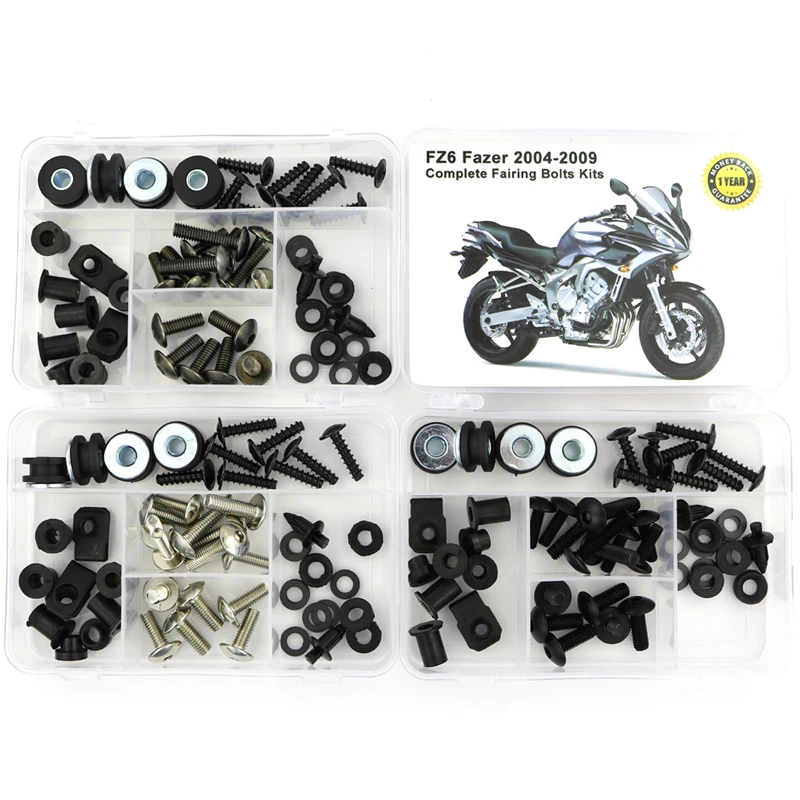 Fit For Yamaha FZ6 Fazer 2004-2009 Motorcycle Fairing Bolts Kit Bodywork Screws Steel Fairing Clips Speed Nuts Covering Bolts