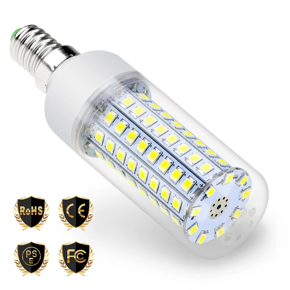 

E14 LED 25W 220V LED Candle Light Bulb 5730 SMD 5W 7W 9W 12W 15W 20W LED Corn Lamp 240V bombillas led E27 para el hogar SMD 2835