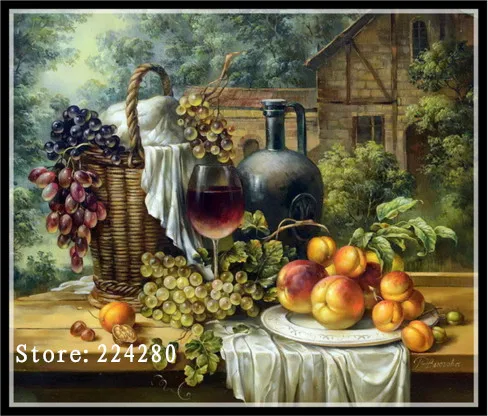 

Новое рукоделие, вышивка, вышивка крестиком своими руками, узор винных фруктов 18CT 14CT, белое холст, вышивка крестиком, домашний декор, поделки