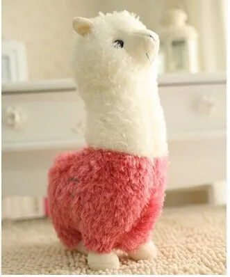 cute plush sheep toy creative God beast doll pink alpaca toy gift about 35cm