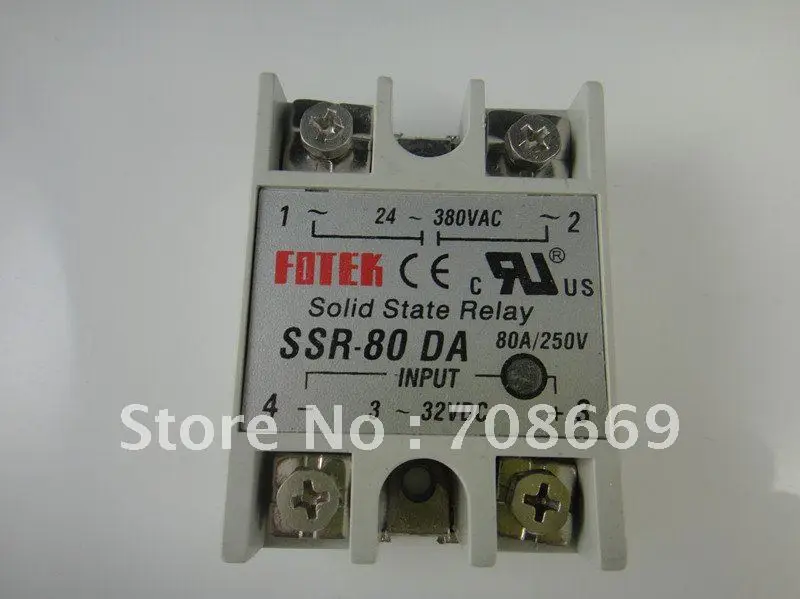 Solid State Relay SSR-80DA 80A 3-32VDC/24-380VAC