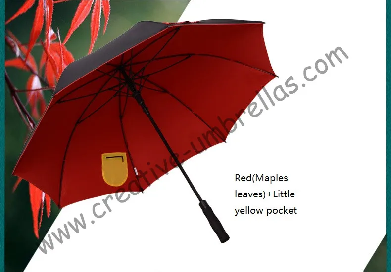 210T pongeee visible double layers fabric golf umbrellas.fiberglass,auto open,anti static,anti-thunder,inner pocket inside panel