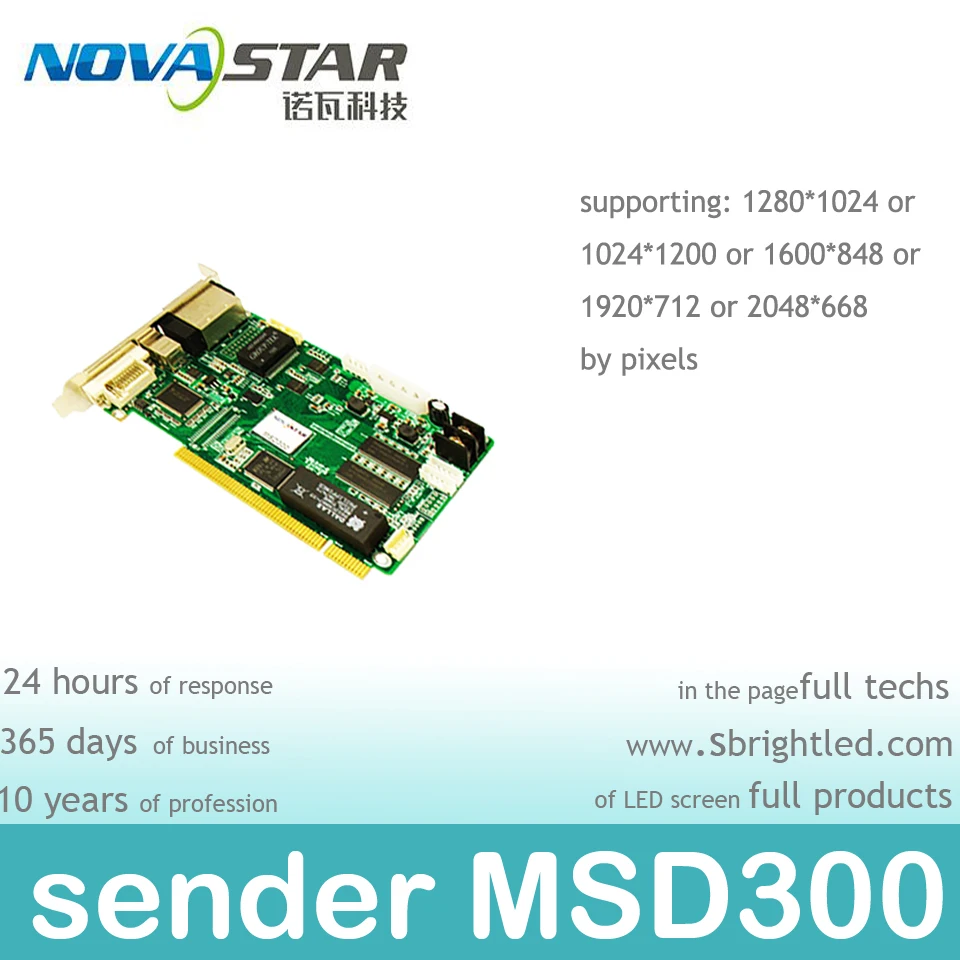 NOVASTAR MSD300-1 nova sending card 1.3 Million resolution for led display decoder msd300