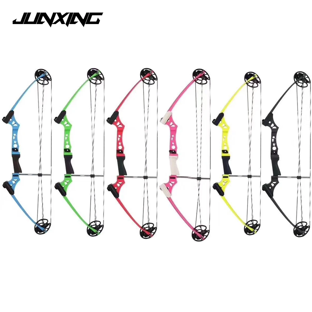 JunXing M007 Compound Bow 10-20 Pounds with Copper Button for Children Competition Practice Outdoor Archery Shooting