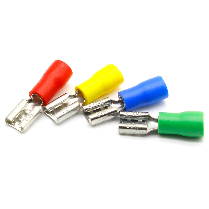 FDD2-187 Female Insulated Electrical Crimp Terminal for 16-14 AWG Connectors Cable Wire Connector 100PCS/Pack FDD2-187 FDD