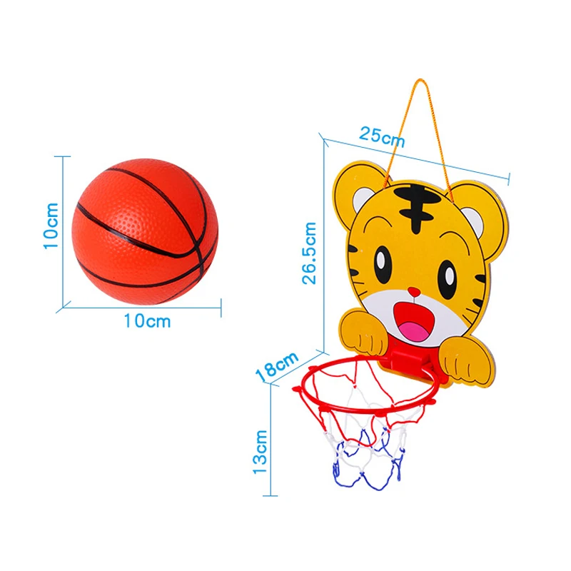 Sport Toy Hanging Type Basketball Frame Baby Kids Simple Portable Tiger Frog Basketball Toy for Children