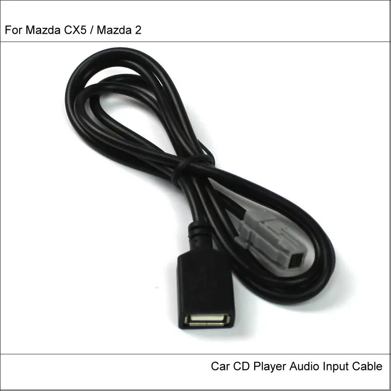 For Mazda CX5 /  2 Original Plugs To USB Adapter Conector  Car CD Radio Audio Media Cable Wire