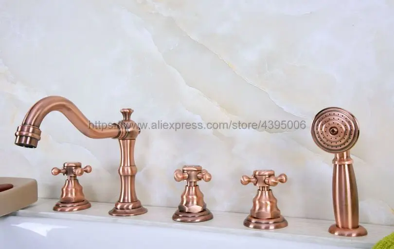 

Bathtub Faucet 5 pcs widespread Roman tub shower Faucet bathtub Mixer tap Deck mounted Btf222