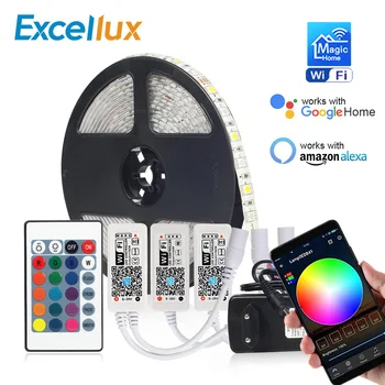 DC 12V Led RGB/RGBW/RGBWW Mini WIFI LED RGB RGBW Controller Magic Home 5050 RGBเทปยืดหยุ่นริบบิ้นสมาร์ทAPPไร้สาย