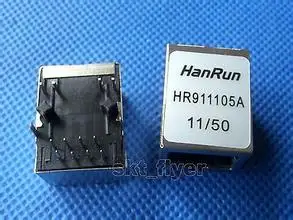 Free shipping with tracking number 20pcs HanRun HR911105A RJ45 Network Transformer with light  100% New original