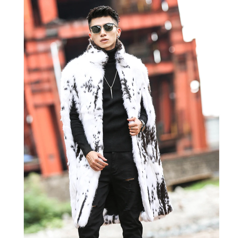 

Men's Long Style Rabbit Fur Vest Men's Fur Coat Men's Winter Cape