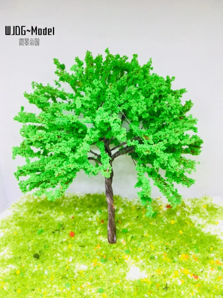 Sand table model of large size model railway road landscape green tree15-20cm