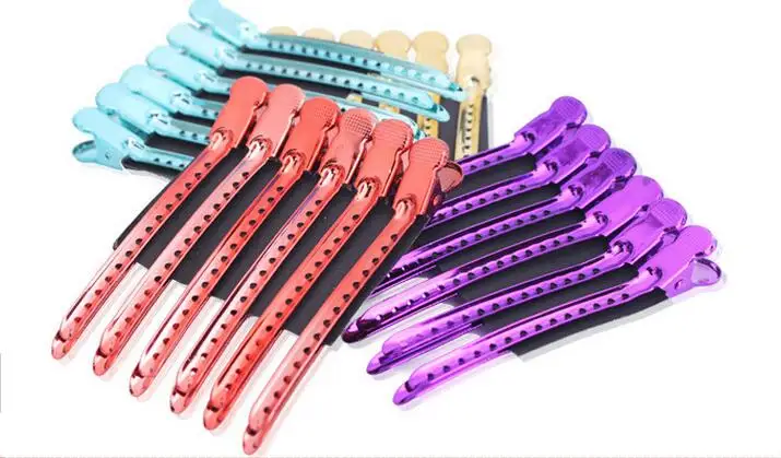 12 pçs grampos de cabelo metal cabeleireiro corte salão estilo ferramentas seção acessórios para o cabelo