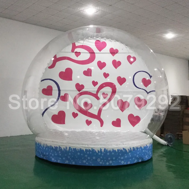 

Free Pump Inflatable Snow Globe 2M 3M 4M Christmas Snow Globe For Decoration Popular Clear Photo Booth For People Inside Cheap