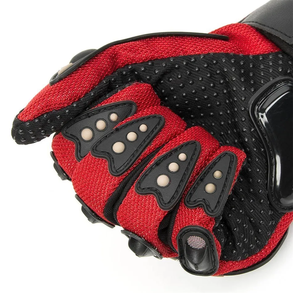 

Hot Sale!! Summer Winter Full Finger Motorcycle Gants Luvas Motocross Leather Motorbike Guantes Moto Racing Gloves Red Black