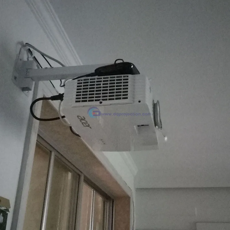 Universal Projector Ceiling Mount 43 To 65cm Working Distance for HD LCD LED 3D Beamer Wall Bracket Hanging White Color