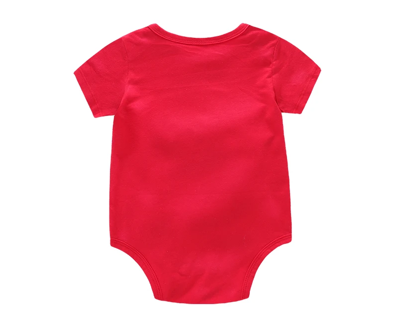 Verão bonito do bebê meninos meninas roupas de manga curta vermelho amarelo bebê bodysuit unissex bebê macacão de uma peça ds9