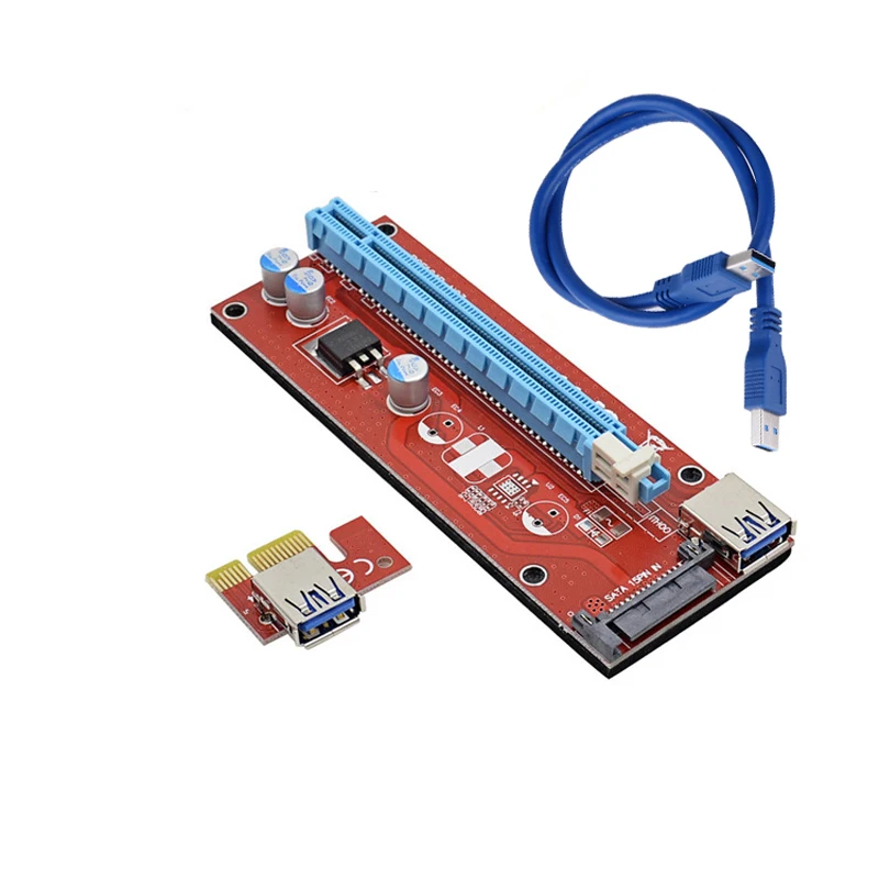 

USB3.0 Converter PCI-E Express 1x to 16x Riser Card 60CM SATA 15Pin Power Supply USB 3.0 Extender Cable For Bitcoin Mining