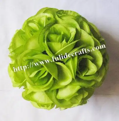 SPR 50cm wedding artificial silk flower ball plastic inner-prasinous-kissing ball-option color