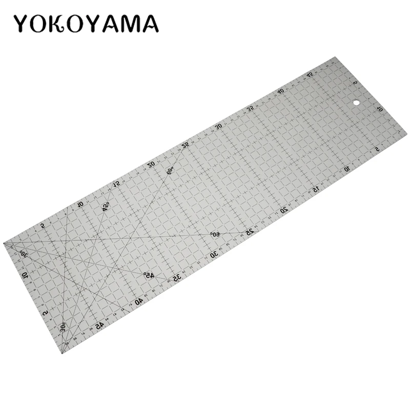 YOKOYAMA 15*50cm Sewing Patchwork Feet Tailor Yardstick Cloth Cutting Rulers High-Grade Acrylic Multi-function Clothing Ruler