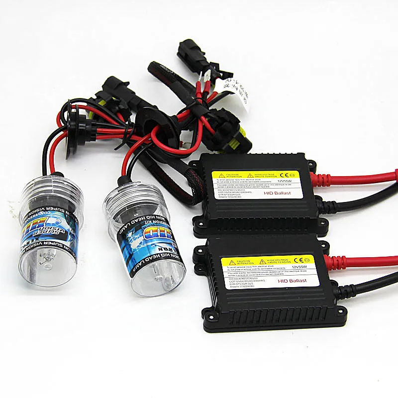 55W 12V Xenon Light Bulb Car Headlight h4 H1 H3 H7 H11 9005 9006 4300k 6000k 8000k 10000K HID Slim Ballast Xenon Headlamp Kit