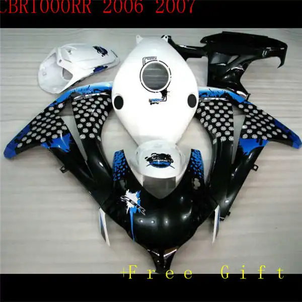 

km Fairings For CBR1000RR 06 07 CBR1000 RR 2006 2007 White Black Blue ABS Motorcycle Fairing Kit Bodywork green red orange