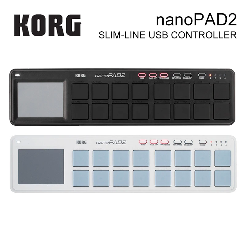 Korg nanoKEY2 nanoPAD2 nanoKONTROL2 Slim-Line USB MIDI Pads 16 Tripper Pads with USB Cable