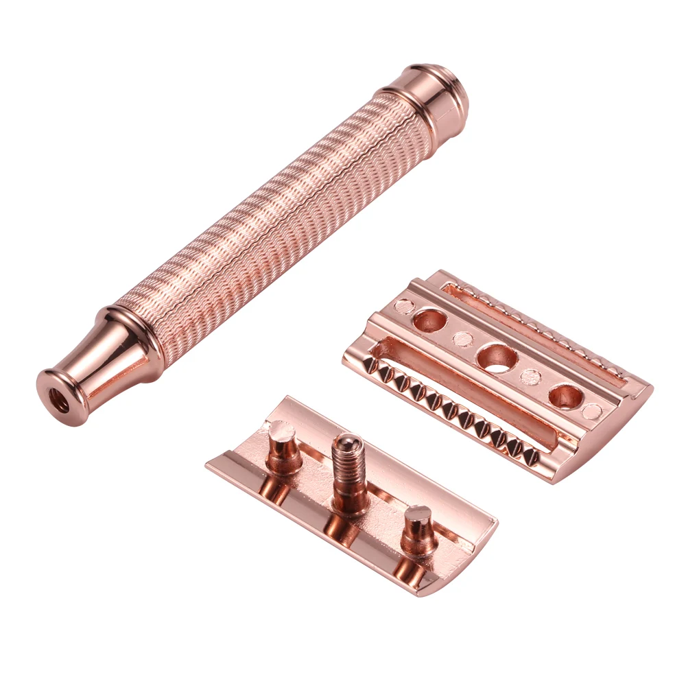 Männer Rasieren Double Edge Sicherheit Rasiermesser Klassische Manuelle Metall Griff Klingen Rasierer Eis Null