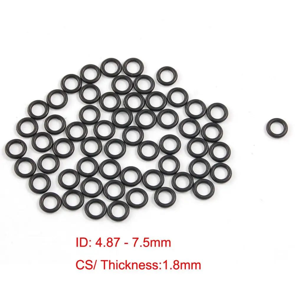 ID 4.87 5 5.15 5.3 5.5 5.6 5.8 6 6.3 6.4 6.7 6.8 6.9 7 7.1 7.2 7.5mm x CS 1.8mm NBR rubber o ring gaskets nitrile seal washers