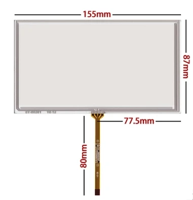 New 6.2 inch 4 wire resistive touchscreen HSD062IDW1 -A00 A01 A02 car DVD navigation screen 155*88 mm