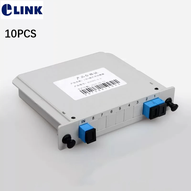 

fiber Splitter 1x2 LGX box GEPON FTTH SM SC PLC optical coupler Cassette Telecom level EPON splitter factory sales ELINK 10pcs