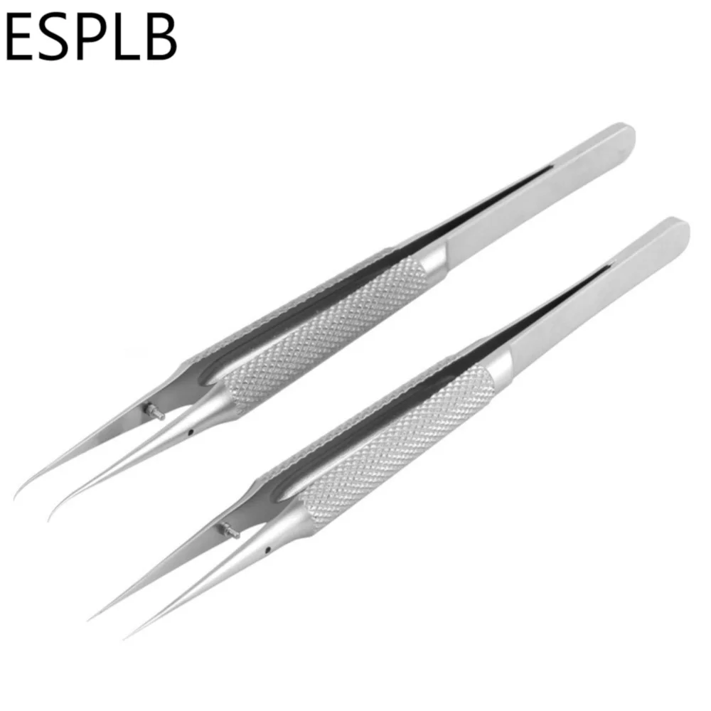 Titanium Alloy/Stainless Steel Tweezers Precision Fly Line 0.15mm Straight/Curved Tip Fingerprint Electronic Components