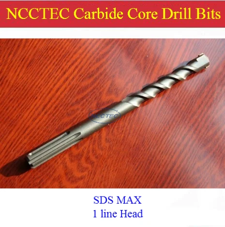 [SDS MAX] 25*400mm 1'' NCCTEC alloy wall core drill bits NCP25SM400 for bosch drill machine FREE shipping | tile coring pits