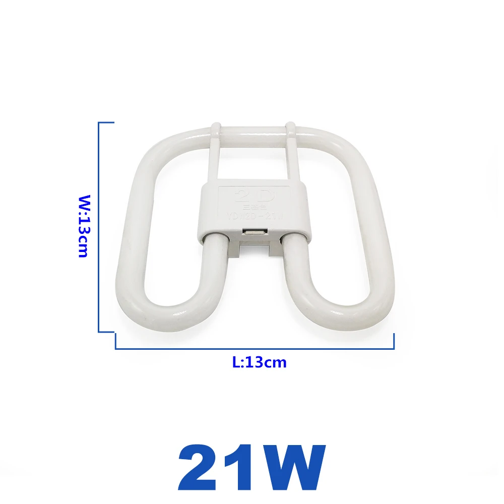 220V 2D Four-Pin Butterfly Lamp GR10q 10W 21W 38W Modulator Tube Tri-Phosphor Fluorescent  Energy-Saving Light Bulb White