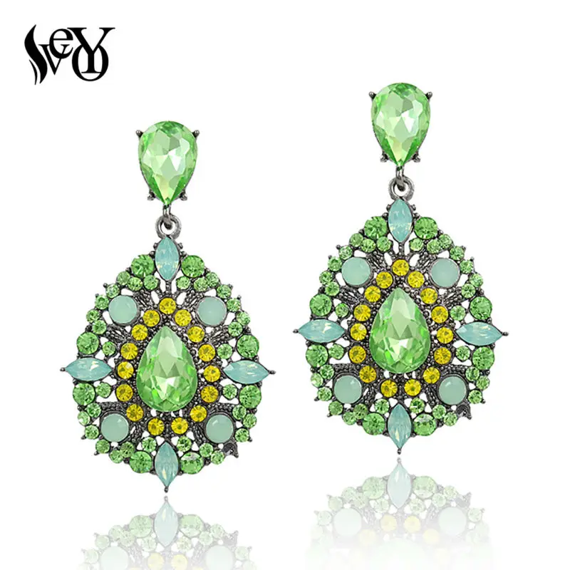 VEYO Full Of Rhinestone Crystal Drop Earring Luxury Earrings Vintage High Quality Jewelry
