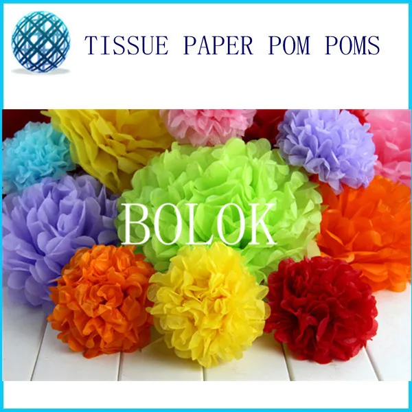 

29 color choose 200pcs/lot 6 inch (15cm) Paper Pom Poms