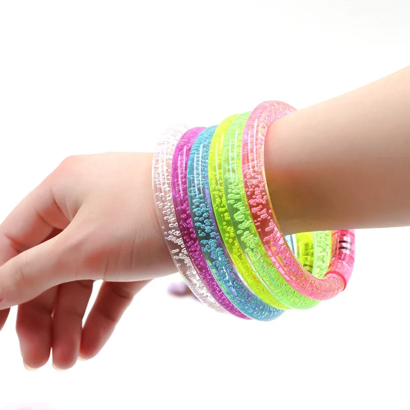 Acrylic Glowing Bracelets Noctilucent Ring Bar Night Party Supplies Flashing Children\'s Small Toys Party Gifts For Girls