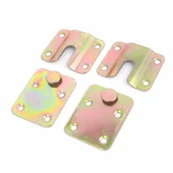 Uxcell 2set Metal Invisible Hinges Hooks Headboard Display Wall Picture Iron Interlocking Bracket Furniture Connector Hanging