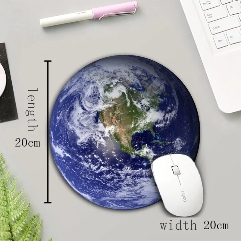 XGZ Earth Pluto Stars Empty Circle Mouse Pad Fast Anti-Slip Gamer Notebook MousePads Decorate Your Desk Small and Easy Gaming