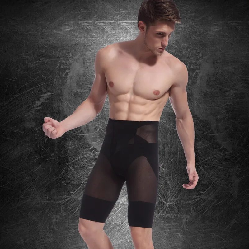 High Elasticity Men Bodysuit Slimming Body Shaper Pants Shapewear Waist Fitness Sports Corsets Men Body Shaper Slim Shorts