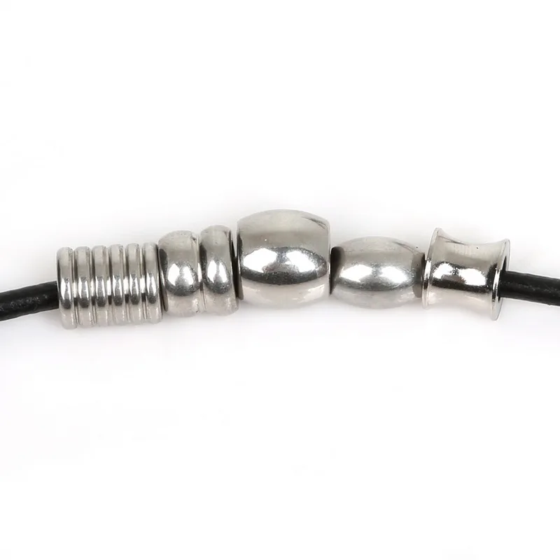 

Hot Sell 5~10pcs/lot Stainless Steel Spacer Beads For Fashion Jewelry Beads Finding Making DIY