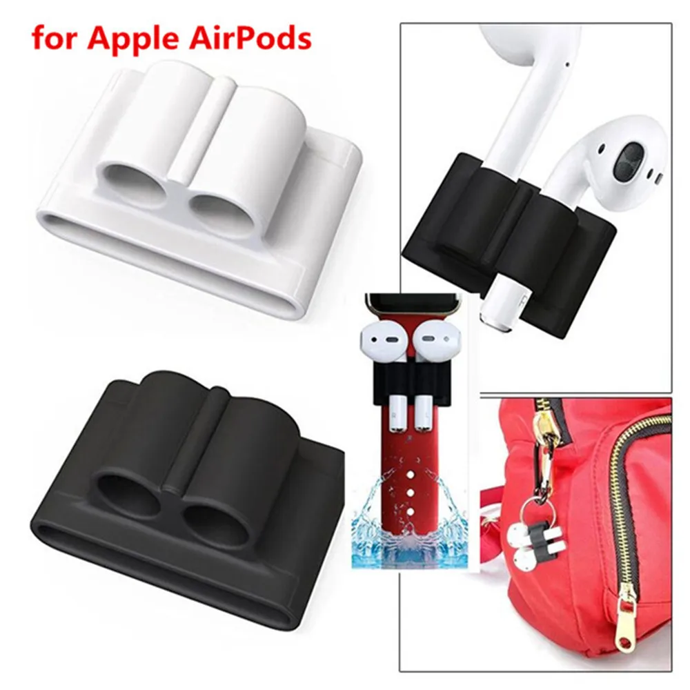 For Apple AirPods Earphone Accessories Anti-Lost Wireless Earphone Silicone Holder Stand Clip For Apple Watch Strap