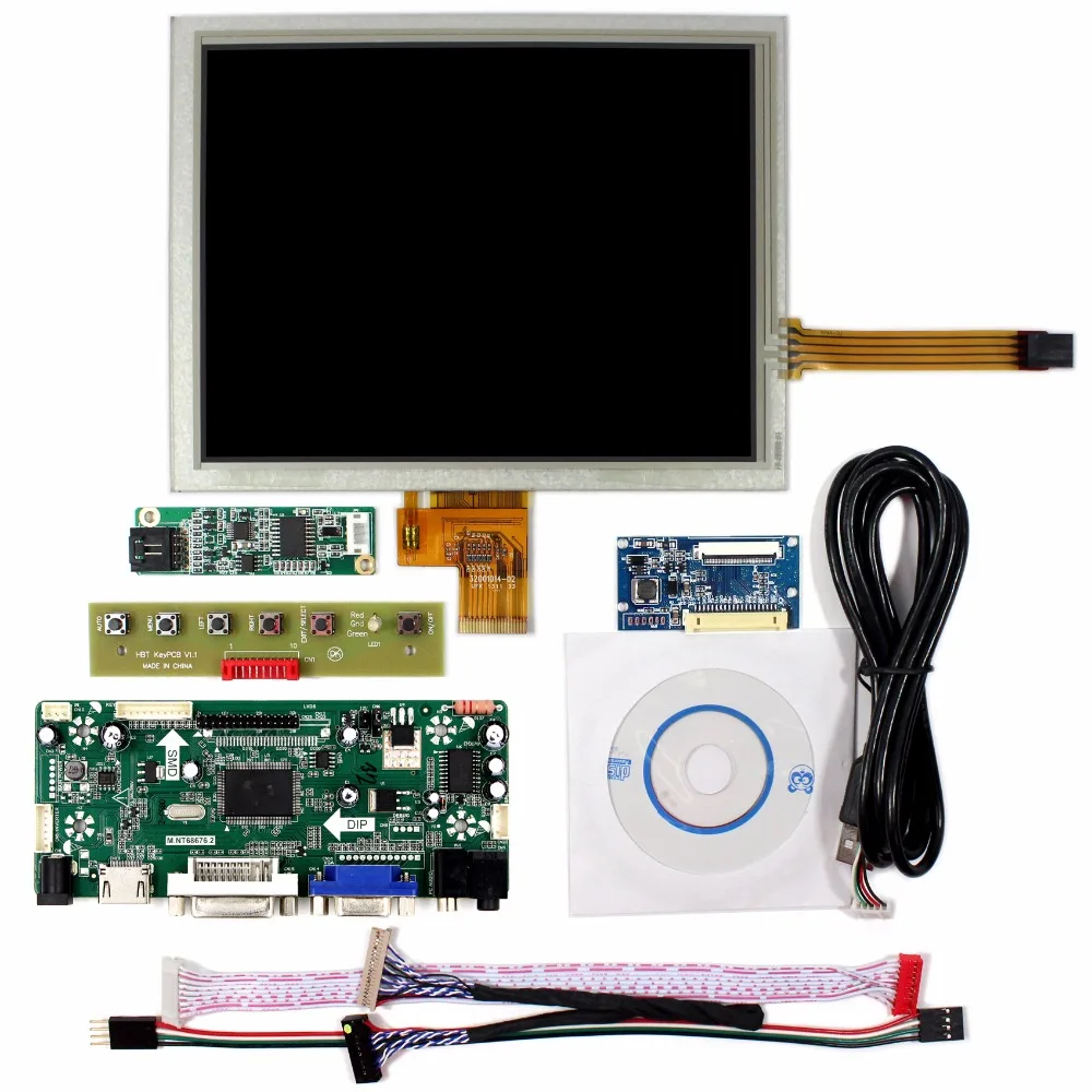 HD MI VGA DVI الصوت تحكم مجلس 8 "EJ080NA 04C 1024x768 شاشة لمس ال سي دي