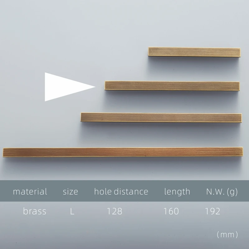 Dooroom Zoe Messing Meubels Handvatten Lange Moderne Matt Kledingkast Dresser Kast Kastdeur Lade Trekt Knoppen - afbeelding 1