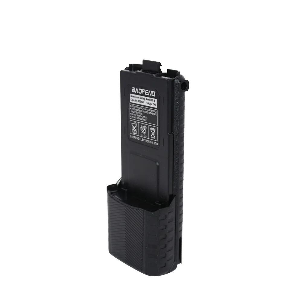 Baofeng Pofung UV-5R 라디오용 확장 리튬 이온 배터리, 블랙 BL-5L, 3800mAh, 7.4V