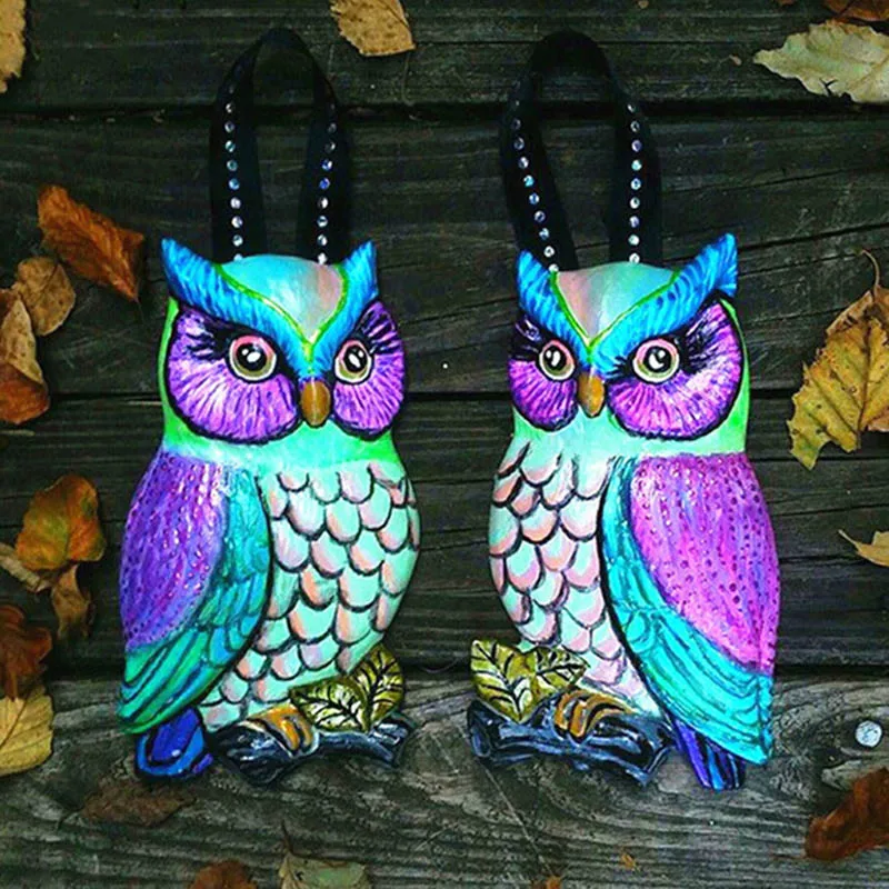 MOONCRESIN DIY Diamond Embroidery Colored Owl Totem Painting Cross Stitch Full Square Drill Rhinestone Mosaic Decoration Arts