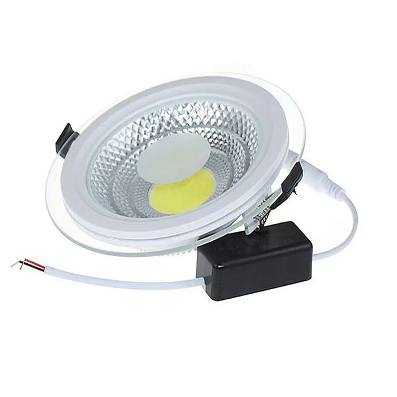 Nowy projekt COB LED typu Downlight 25W szkło LED oświetlenie panelowe sufitowe wpuszczone oświetlenie lampa reflektor LED AC85-265V ze sterownikiem